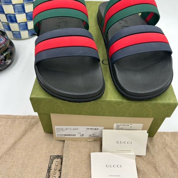 Men’s Gucci, Agrado double strap sandals size 13 made in Italy - Picture 3 of 11